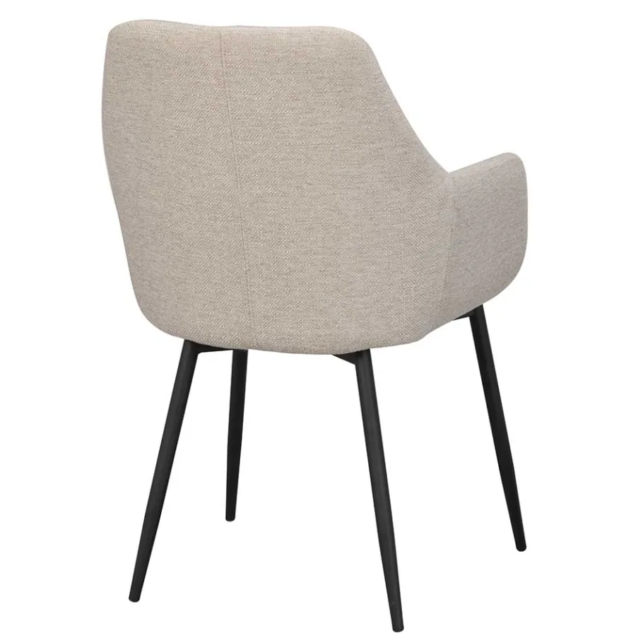 Sale Wohnen Moderne Tischsessel in Beige & Schwarz - Zoalyn (2er Set)