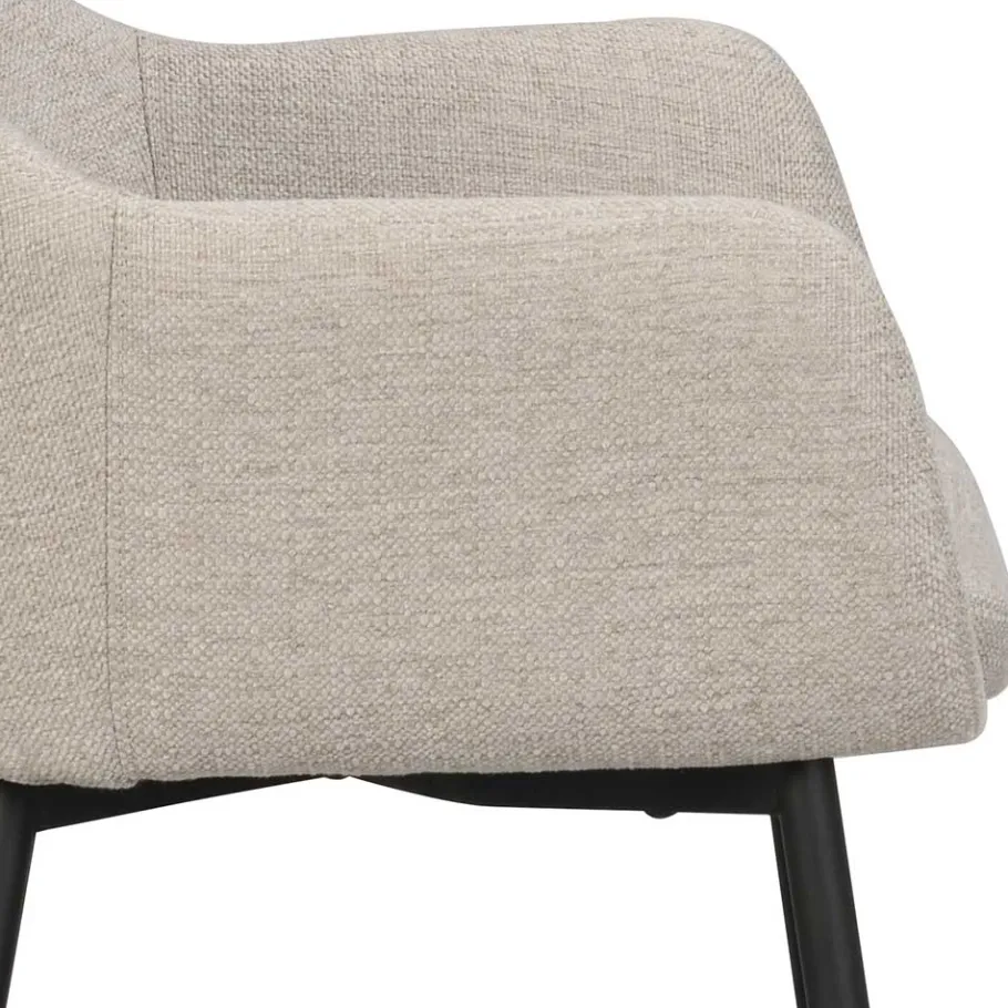 Sale Wohnen Moderne Tischsessel in Beige & Schwarz - Zoalyn (2er Set)
