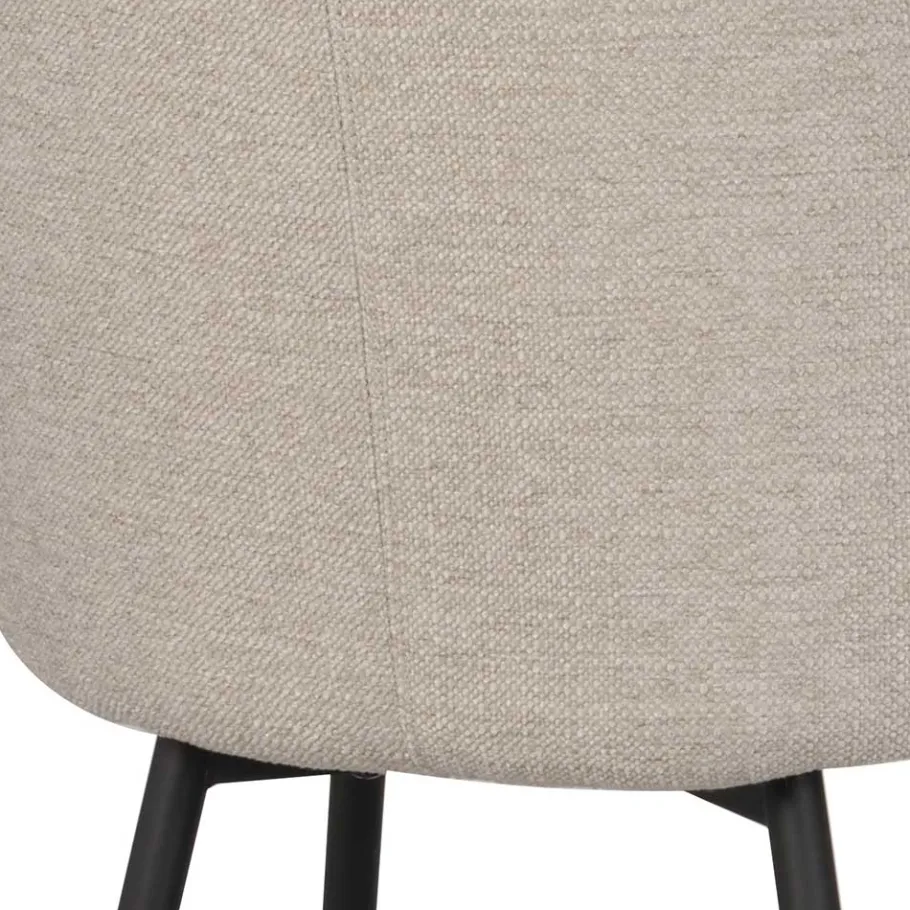 Sale Wohnen Moderne Tischsessel in Beige & Schwarz - Zoalyn (2er Set)