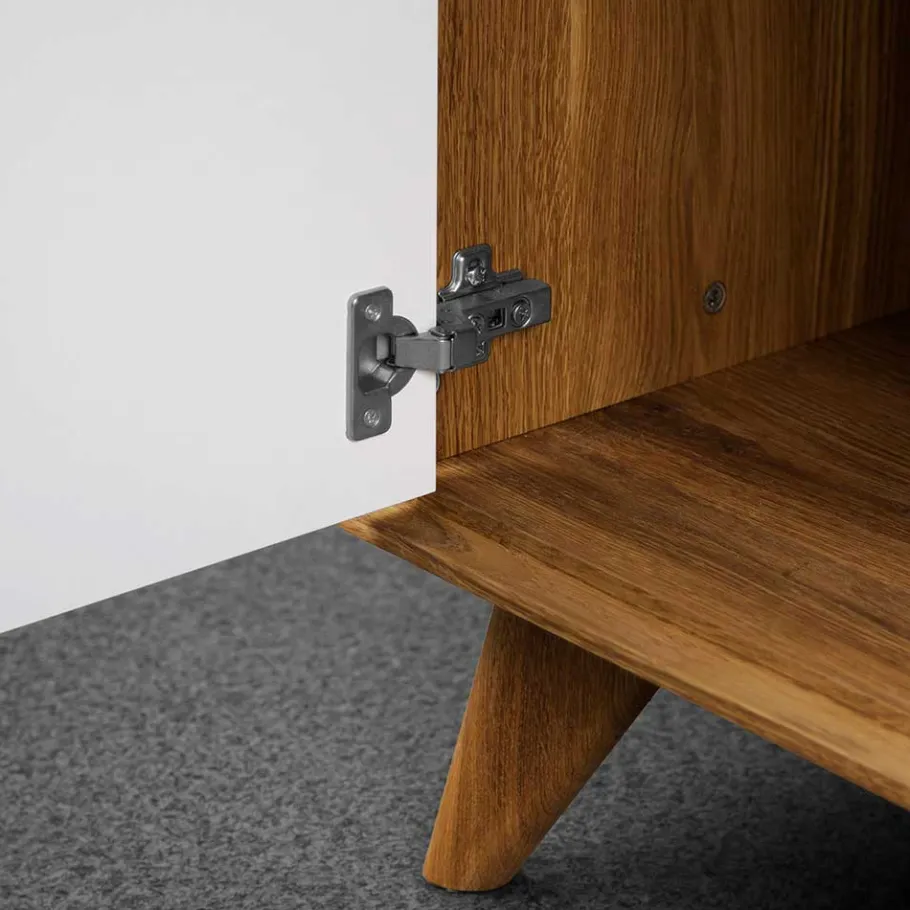 Sale Wohnen Moderne 2-türige Kommode in Weiß & Wildeiche - Diesta