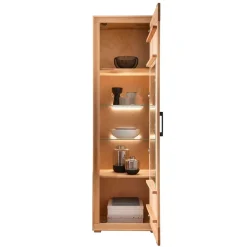 Discount Wohnen Moderne 1-türige Vitrine aus Kernbuche geölt - Sarosca