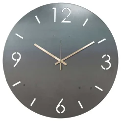 Discount Wohnen Moderne Wanduhr aus Stahl in Rund - Emsa