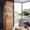 Best Wohnen Moderne Wildeiche Vitrine 63x207x43 cm - Acmida