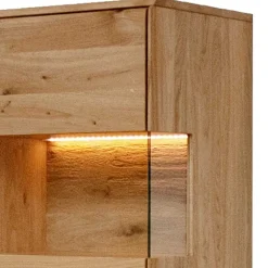 Best Wohnen Moderne Wildeiche Vitrine 63x207x43 cm - Acmida