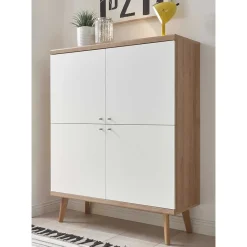 Wohnen Moderne Wohnmöbel Kombi in Weiß - Cablos (fünfteilig)