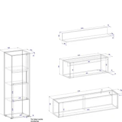 Best Wohnen Moderne Wohnzimmermöbel Set - Ahilav (fünfteilig)