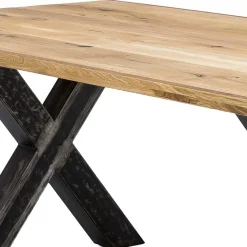 Best Wohnen Moderner Essenstisch mit Wildeiche Holzplatte - Nemphia