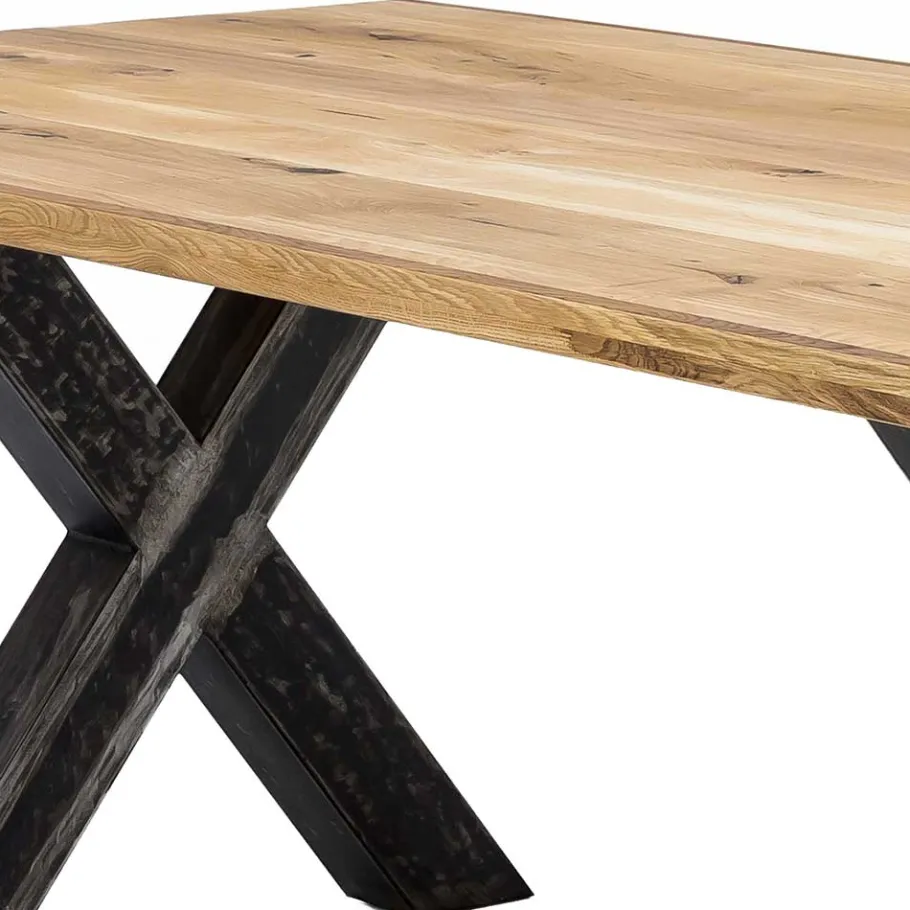 Best Wohnen Moderner Essenstisch mit Wildeiche Holzplatte - Nemphia
