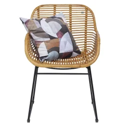 Best Wohnen Moderner Flechtstuhl aus Rattan - Rubertus (2er Set)