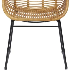 Best Wohnen Moderner Flechtstuhl aus Rattan - Rubertus (2er Set)
