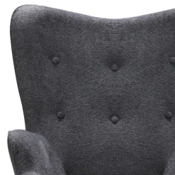 Clearance Wohnen Moderner Kaminsessel in Dunkelgrau Stoff - Bataia
