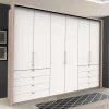 Clearance Wohnen Moderner Schlafzimmerschrank in Weiß & Eiche sägerau - Vaclyn