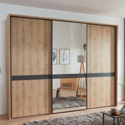 Online Wohnen Moderner Schwebetürenschrank mit Spiegel - Ulapos
