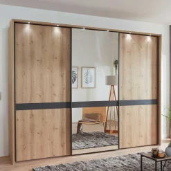 Online Wohnen Moderner Schwebetürenschrank mit Spiegel - Ulapos