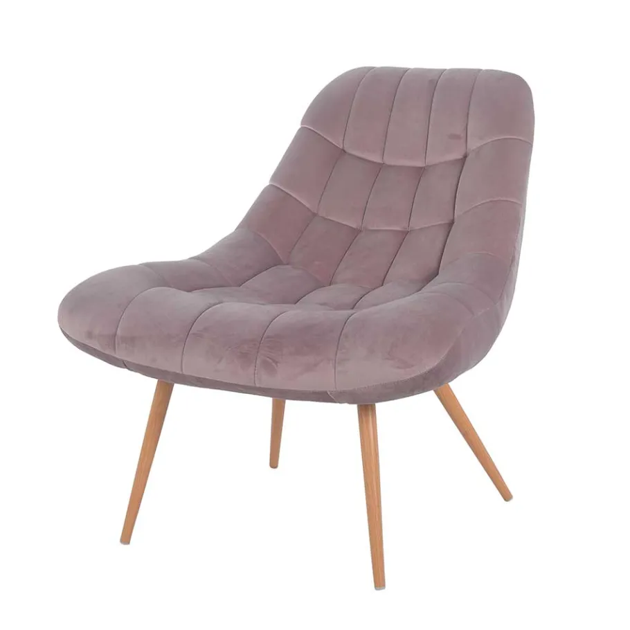 Wohnen Moderner TV Sessel in Rosa Samtstoff - Montreal