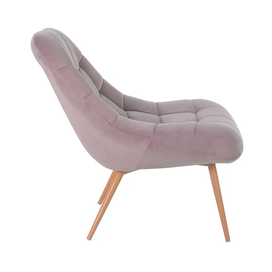 Wohnen Moderner TV Sessel in Rosa Samtstoff - Montreal