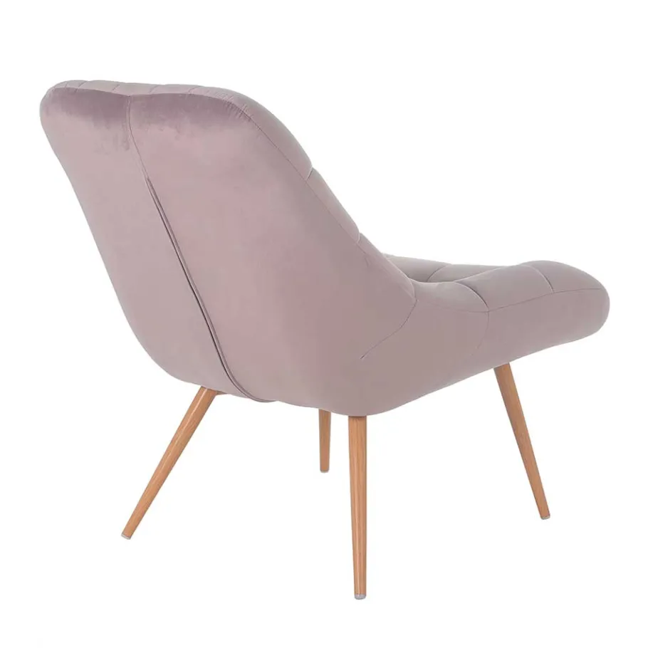 Wohnen Moderner TV Sessel in Rosa Samtstoff - Montreal