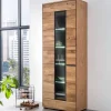 Discount Wohnen Moderner Vitrinenschrank 70x196x40 cm - Sennya