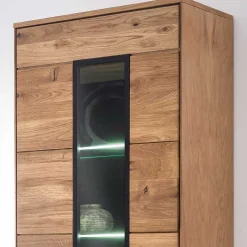 Discount Wohnen Moderner Vitrinenschrank 70x196x40 cm - Sennya