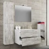 Wohnen Modernes Badezimmer in Betonoptik - Salvadore (vierteilig)