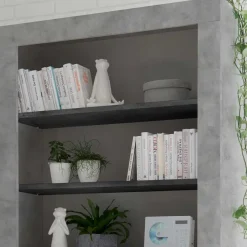 Sale Wohnen Modernes Bücherregal in Grau zweifarbig - Bari