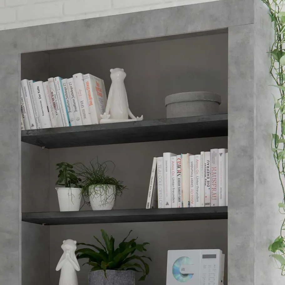Sale Wohnen Modernes Bücherregal in Grau zweifarbig - Bari