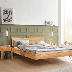 Best Wohnen Modernes Bett aus Wildbuche und Metall - Sunil