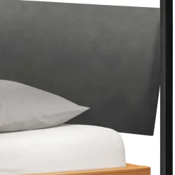 Discount Wohnen Modernes Himmelbett aus Wildbuche mit Metallgestell - Flyma