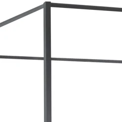 Discount Wohnen Modernes Himmelbett aus Wildbuche mit Metallgestell - Flyma