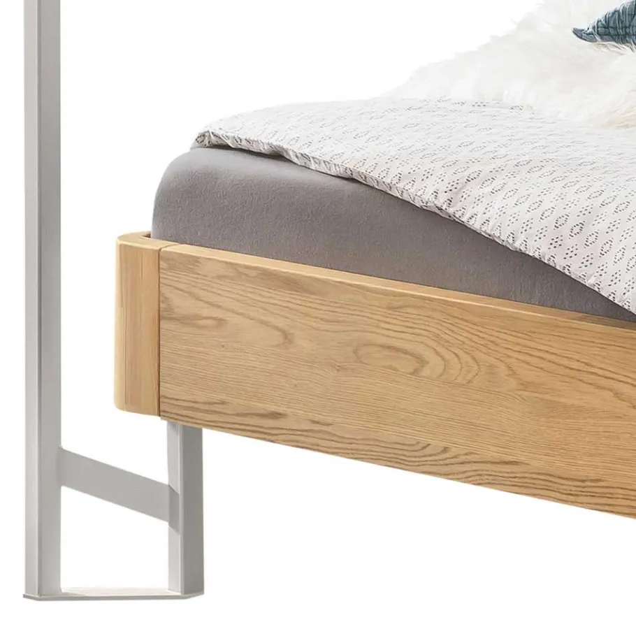 Sale Wohnen Modernes Himmelbett in Eiche Bianco & Weiß - Blackbeard