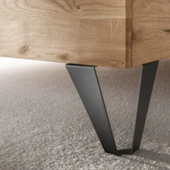 New Wohnen Modernes Holzbett in Wildeichefarben - Dizamora