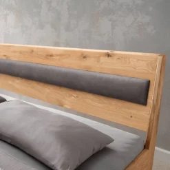 New Wohnen Modernes Holzbett in Wildeichefarben - Dizamora