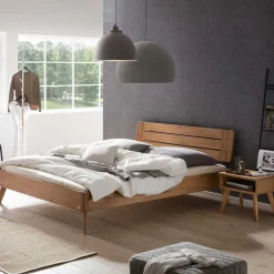 Wohnen Modernes Massivholzbett aus Wildeiche - Jadamos