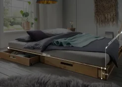 Best Wohnen Modernes Palettenbett in Kiefer Laugenfarben - Lira