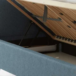 Best Wohnen Modernes Polsterbett in Blaugrau Stoff - Sunhide