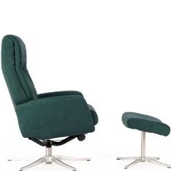 Best Wohnen Modernes TV Sessel Set mit Fußhocker - Trapani (zweiteilig)