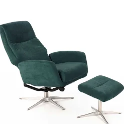 Best Wohnen Modernes TV Sessel Set mit Fußhocker - Trapani (zweiteilig)
