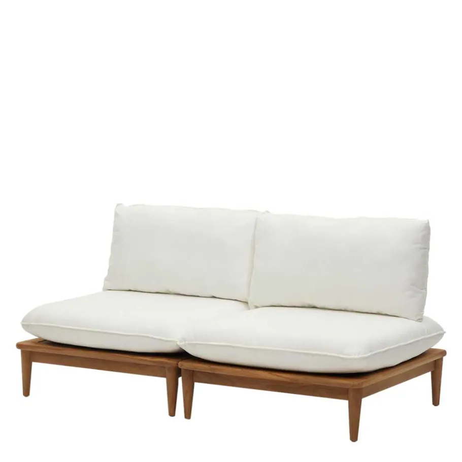 Clearance Wohnen Modulsofa Teak aus zwei Elementen - Palm