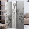 Sale Wohnen Monochrom bedruckter Paravent mit floralem Motiv - Stepana