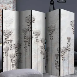 Sale Wohnen Monochrom bedruckter Paravent mit floralem Motiv - Stepana