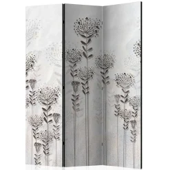 Sale Wohnen Monochrom bedruckter Paravent mit floralem Motiv - Stepana