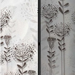 Sale Wohnen Monochrom bedruckter Paravent mit floralem Motiv - Stepana