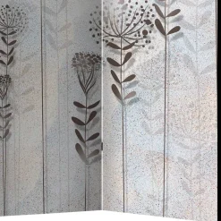Sale Wohnen Monochrom bedruckter Paravent mit floralem Motiv - Stepana