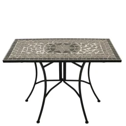 Best Wohnen Mosaik Gartentisch in Schwarz & Grau - Tasmania