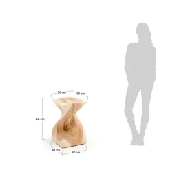 Clearance Wohnen Mungur Holz Beistelltisch im Sanduhr Design - Topherus