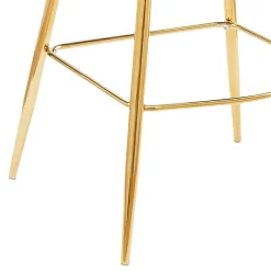 Best Wohnen Muschel Barstühle in Hellgrau & Gold - Locceri (2er Set)