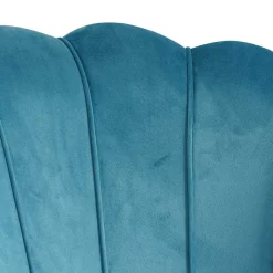 Best Wohnen Muschel Designsofa in Blau Samt - Jeeni