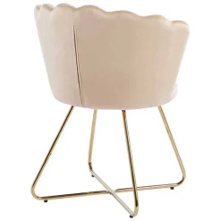 Sale Wohnen Muschelstühle in Beige und Gold - Cagahan (2er Set)