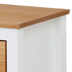 Discount Wohnen Nachtkommode im Landhaus Look mit Metallgriffen - Xasimir