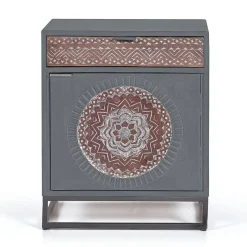 Hot Wohnen Nachtschrank - dekorativ mit Mandala - Mesusco